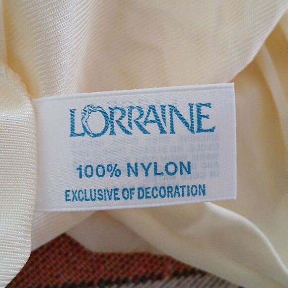 Vintage Lorraine short sleeve yellow nightgown with lace accent Sz L - Picture 7 of 7